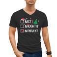 Nice Naughty Introvert Christmas List Santa Men's V-Neck T-Shirt