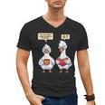 How Many Nights Reading Goose Book Lover Reader Men's V-Neck T-Shirt
