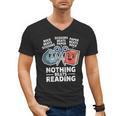 Nothing Beats Reading Rock Paper Scissors Book Lover Men's V-Neck T-Shirt