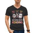 Nothing Goes Beyond Reading Rock Paper Scissors Book Men's V-Neck T-Shirt Nothing Goes Beyond Reading Rock Paper Scissors Book Men's V-Neck T-Shirt