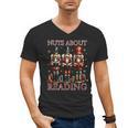 Nuts About Reading Nutcracker Reading Book Lover Christmas Men's V-Neck T-Shirt
