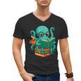 Octopus Reading Book Reading Bookworm Reader Men's V-Neck T-Shirt