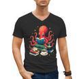 Octopus Reading Books Tea Coffee Men's V-Neck T-Shirt