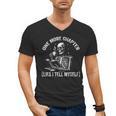 One More Chapter Skeleton Reading Book Lover Bookworm Men's V-Neck T-Shirt