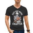 One More Chapter Skeleton Reading Books Lovers Readers Men's V-Neck T-Shirt One More Chapter Skeleton Reading Books Lovers Readers Men's V-Neck T-Shirt