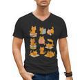 Orange Cats Reading Books Cat Lover Men's V-Neck T-Shirt Orange Cats Reading Books Cat Lover Men's V-Neck T-Shirt