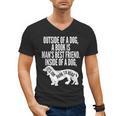 Outside Of A Dog A Book Is Man's Best Friend Apparel Men's V-Neck T-Shirt