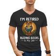 Owl I'm Retired Reading Books Is My Job Men's V-Neck T-Shirt Owl I'm Retired Reading Books Is My Job Men's V-Neck T-Shirt