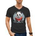 Panda With Book For Reading Enthusiasts Men's V-Neck T-Shirt