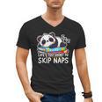 Panda Napping On Books Life’s Too Short To Skip Naps Men's V-Neck T-Shirt