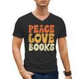Peace Love Books Men Women Men's V-Neck T-Shirt