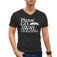 Please Go Away Im Reading Book Lover Quote Men's V-Neck T-Shirt Please Go Away Im Reading Book Lover Quote Men's V-Neck T-Shirt