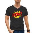 POW -Adults Kids Comic Book Cartoon Pop Art Novelty Sarcastic Men's V-Neck T-Shirt