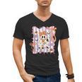 Preppy Coquette Bow Ghost Reading Books Halloween Book Men's V-Neck T-Shirt