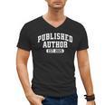Proud Published Author 2025 Mom Dad Vintage Poet Book Writer Men's V-Neck T-Shirt