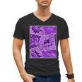 Purple Comic Book Purple Color Graphic Men's V-Neck T-Shirt Purple Comic Book Purple Color Graphic Men's V-Neck T-Shirt