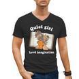 Quiet Girl Loud Imagination Book Lover Bookworm Reader Men's V-Neck T-Shirt Quiet Girl Loud Imagination Book Lover Bookworm Reader Men's V-Neck T-Shirt