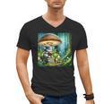 Rabbit Reading Book Under Large Mushroom Easter Bandana Men's V-Neck T-Shirt