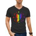 Rainbow Book With Stars And Moon Phases Gay Pride LGBT Men's V-Neck T-Shirt