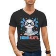I Read Alotl Cute Axolotl Reading Book Lover Men's V-Neck T-Shirt