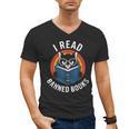 I Read Banned Books For Men Women Cat Banned Books Men's V-Neck T-Shirt I Read Banned Books For Men Women Cat Banned Books Men's V-Neck T-Shirt