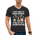 Read Books & Pet My Frenchton Owner Frenchton Lover Men's V-Neck T-Shirt