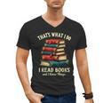 I Read Books Bookworm Halloween Men's V-Neck T-Shirt