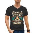 Read More Books Camping Outdoors Travel Campfire Smores Men's V-Neck T-Shirt