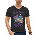 Read More Books Floral Book Reader Art Reading Lover Quote Men's V-Neck T-Shirt