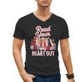 Read Your Heart Out Book Lover Reading Enthusiasts Floral Men's V-Neck T-Shirt