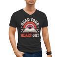 Read Your Heart Out Book Lovers Emotional Fall Vibes Men's V-Neck T-Shirt