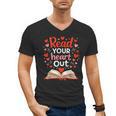 Read Your Heart Out Reading Book Lover Valentine Day Men's V-Neck T-Shirt