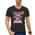 Read Your Heart Out Valentines Day Reading Book Kids Teacher Men's V-Neck T-Shirt Read Your Heart Out Valentines Day Reading Book Kids Teacher Men's V-Neck T-Shirt