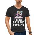 I Read Past My Bedtime Reading Unicorn Book Lover Men's V-Neck T-Shirt I Read Past My Bedtime Reading Unicorn Book Lover Men's V-Neck T-Shirt