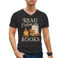 Read S'More Books Campfire Reading Book Lovers Camper Men's V-Neck T-Shirt