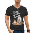 Read S'More Books Camping Outdoors Reading Campfire Smores Men's V-Neck T-Shirt Read S'More Books Camping Outdoors Reading Campfire Smores Men's V-Neck T-Shirt