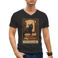The Reader Cat Book Reading Halloween Tarot Card Men's V-Neck T-Shirt The Reader Cat Book Reading Halloween Tarot Card Men's V-Neck T-Shirt