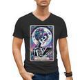 The Reader Tarot Card Reading Skeleton Skull Book Lover Men's V-Neck T-Shirt The Reader Tarot Card Reading Skeleton Skull Book Lover Men's V-Neck T-Shirt