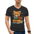 Reading Book Lover Red Panda Read Books Be Kind Stays Weird Men's V-Neck T-Shirt