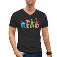 Reading DinosaurRex Dino Book Lover Men's V-Neck T-Shirt