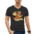 Reading Dragon Book Lover Bookworm Reader Men's V-Neck T-Shirt
