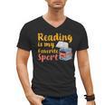Reading Is My Favorite Sport Book Lovers Men's V-Neck T-Shirt Reading Is My Favorite Sport Book Lovers Men's V-Neck T-Shirt