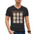 Reading Is My Jam Cute Jelly Jars Book Genres Men's V-Neck T-Shirt Reading Is My Jam Cute Jelly Jars Book Genres Men's V-Neck T-Shirt