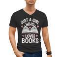 Reading Just A Girl Who Loves Books Men's V-Neck T-Shirt Reading Just A Girl Who Loves Books Men's V-Neck T-Shirt