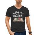 Reading Is Magical Book Lover Bookworm Librarian Library Day Men's V-Neck T-Shirt Reading Is Magical Book Lover Bookworm Librarian Library Day Men's V-Neck T-Shirt