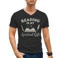 Reading Is My Spiritual Present Book Lover Reader Men's V-Neck T-Shirt Reading Is My Spiritual Present Book Lover Reader Men's V-Neck T-Shirt
