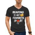 Reading Is My Tee Favorite Sport Basketball World Book Day Men's V-Neck T-Shirt