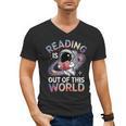 Reading Is Out Of This World Space Book Lover Men's V-Neck T-Shirt Reading Is Out Of This World Space Book Lover Men's V-Neck T-Shirt
