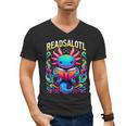Readsalotl Axolotl Book Lovers Axolotls Men's V-Neck T-Shirt Readsalotl Axolotl Book Lovers Axolotls Men's V-Neck T-Shirt