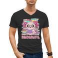 Readsalotl Axolotl Reading Book Bookworm Men's V-Neck T-Shirt Readsalotl Axolotl Reading Book Bookworm Men's V-Neck T-Shirt